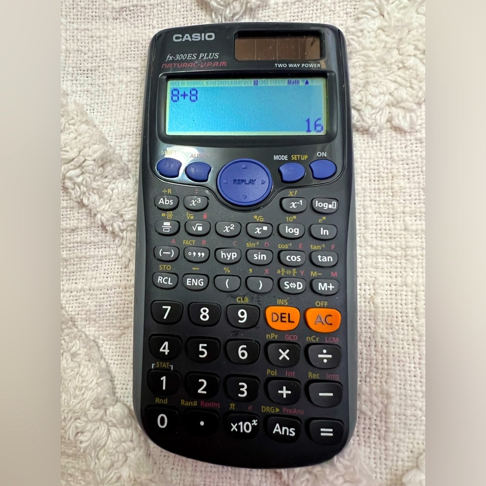 EUC Casio FX 300es Plus Black Portable Standard Calculator